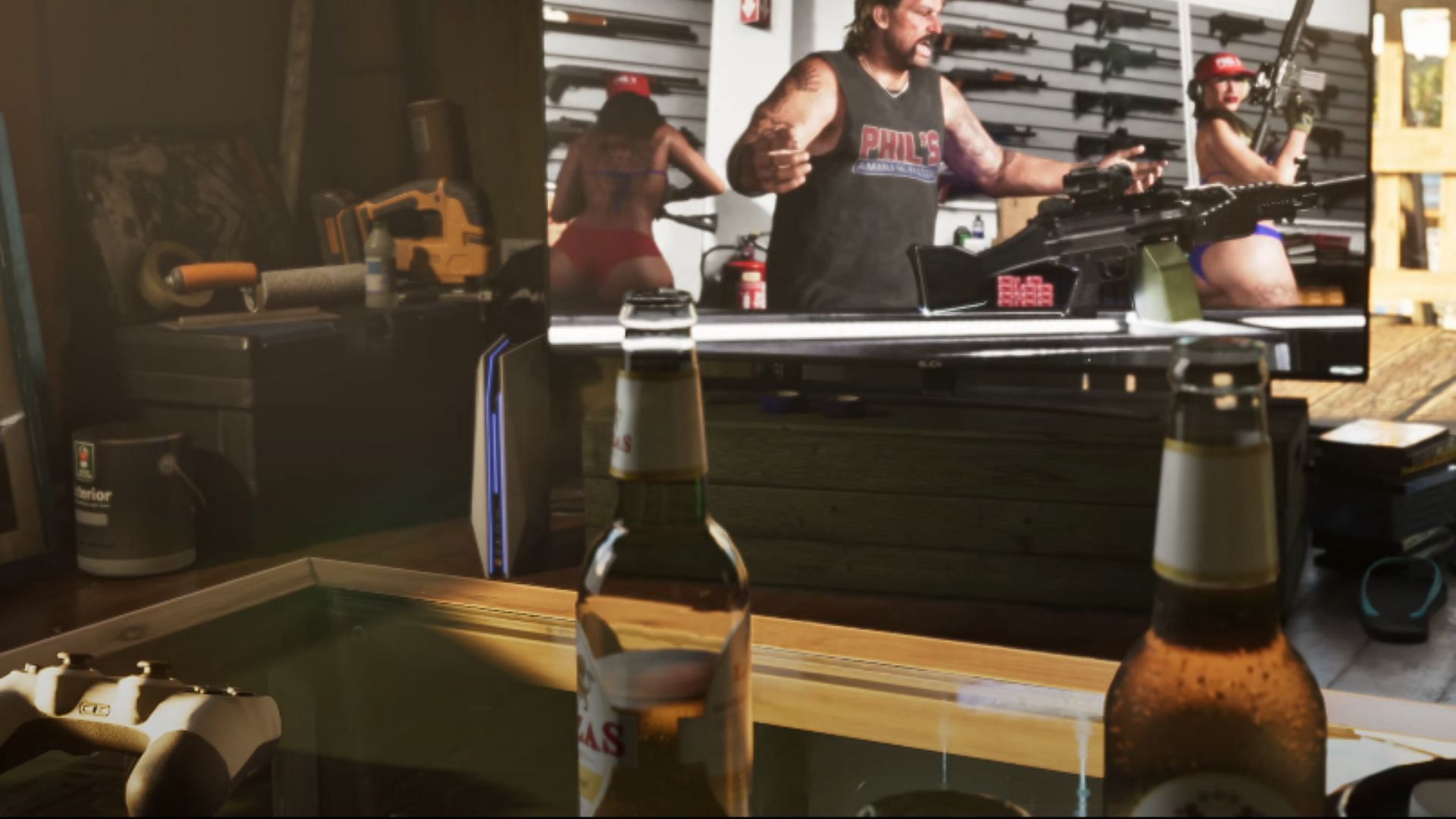 Bubbles form in cold beer (Image via Rockstar Games)